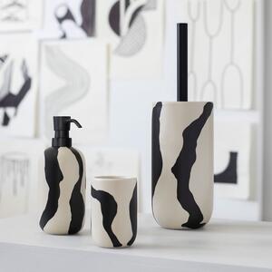 Czarno-biały ceramiczny kubek na szczoteczki do zębów Icon – Mette Ditmer Denmark