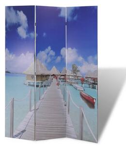 Składany parawan, 120x170 cm, motyw plaży