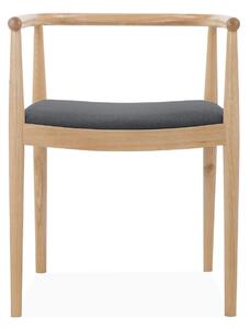 Lekkie, proste krzesło z antracytowym siedziskiem