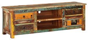 Szafka pod TV z drewna z odzysku, 4 szuflady