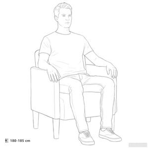 Sofa fotel z podÅokietnikami jasnoszary 54 cm aksamit