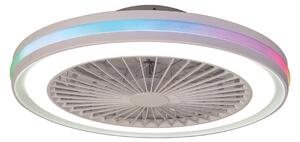 Wentylator sufitowy LED dla graczy, biały, zasilany prądem stałym, cichy, CCT Mantra Iluminación, Gamer, ściemnialny, biały, salon, tworzywo sztuczne, nowoczesny
