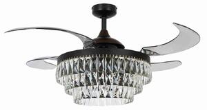Fanaway Veil – wentylator sufitowy z oświetleniem, czarny, cichy, model Beacon Beacon Lighting, Fanaway Veil, czarny, salon, tworzywo sztuczne