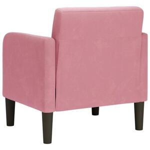 Sofa fotel z podÅokietnikami rÃ³Å¼owy 54 cm aksamit