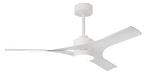 Tajski wentylator sufitowy LED, biały, z cichym silnikiem prądu stałego, CCT – Mantra Iluminación, Thai, ściemnialny, biały, salon, tworzywo sztuczne, nowoczesny