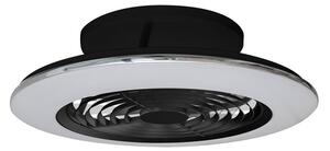Wentylator sufitowy Alisio Mini LED, czarny, Ø52,5 cm – Mantra Mantra Iluminación, Alisio mini, ściemnialny, czarny, salon, metal, nowoczesny