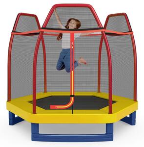 Trampolina dla dzieci z siatką bezpieczeństwa