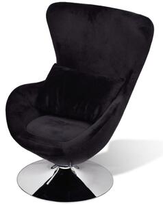 Fotel o owalnym kształcie, czarny