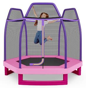 Trampolina dla dzieci z siatką bezpieczeństwa