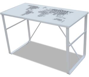 Prostokątne biurko z wzorem mapy