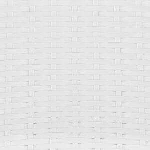 Zestaw 2 krzeseł ogrodowych sztaplowanych tworzywo sztuczne biały Fossano Beliani