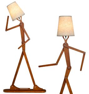 Regulowana lampa podłogowa w kształcie człowieka