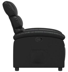 Fotel rozkÅadany, czarny, sztuczna skÃ³ra