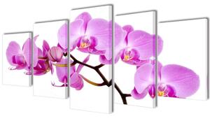 Zestaw obrazów Canvas 200 x 100 cm Orchidea