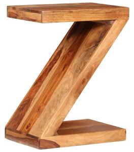 Stolik w kształcie litery Z, lite drewno sheesham