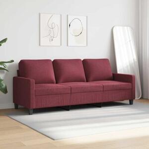 Sofa 3-osobowa, winna czerwieÅ, 180 cm,tapicerowana tkaninÄ