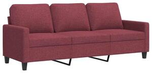 Sofa 3-osobowa, winna czerwieÅ, 180 cm,tapicerowana tkaninÄ