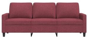 Sofa 3-osobowa, winna czerwieÅ, 180 cm,tapicerowana tkaninÄ