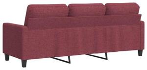 Sofa 3-osobowa, winna czerwieÅ, 180 cm,tapicerowana tkaninÄ