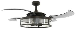 Fanaway Classic – wentylator sufitowy z oświetleniem, czarny, cichy, Beacon Beacon Lighting, Fanaway Classic, szary, salon, tworzywo sztuczne, nowoczesny