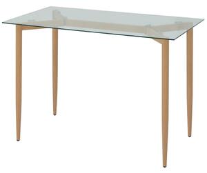 Stół jadalniany ze szklanym blatem 118x68x75 cm