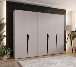 Szafa uchylna otwierana Piano 1 250 wys. 202 cm kaszmir + u. czarny