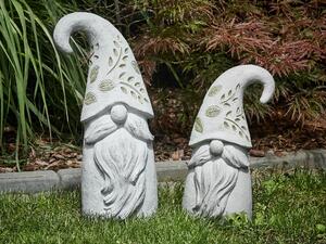 Figurka ogrodowa dekoracja z tworzywa sztucznego ogrodowy gnom 50 cm biała Mito Beliani
