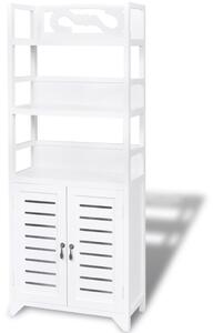 Drewniana szafka łazienkowa Albuquerque, biała, 46x24x117,5 cm