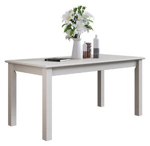 Elegancki biały stół do jadalni 160x80cm z litego drewna sosnowego