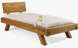 Łóżko pojedyncze z świerkowych belek Miky 90 x 200 cm
