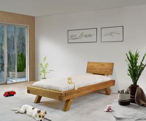Łóżko pojedyncze z świerkowych belek Miky 90 x 200 cm