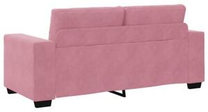 Sofa dwuosobowa, rÃ³Å¼owa, 180x77x82 cm, aksamit