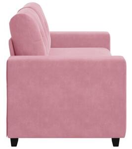 Sofa dwuosobowa, rÃ³Å¼owa, 180x77x82 cm, aksamit