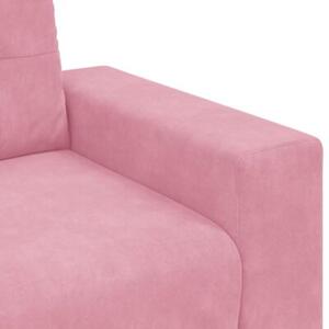 Sofa dwuosobowa, rÃ³Å¼owa, 180x77x82 cm, aksamit