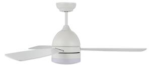 Cichy wentylator sufitowy LED Vector DC, 122 cm, CCT – Beacon Beacon Lighting, Vector, biały, salon, drewno, nowoczesny