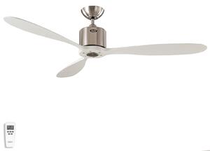 Wentylator sufitowy AEROPLAN ECO, chrom/biały, Ø 132 cm, cichy CasaFan, Aeroplan Eco, biały, salon, drewno, nowoczesny