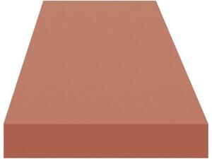 Nowoczesna czerwona półka na ścianę z materiału drewnopochodnego, 120 x 23,5 x 4 cm