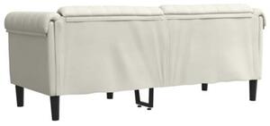 Sofa dwuosobowa, kremowa, aksamit