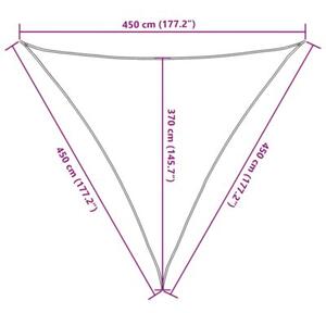 Żagiel przeciwsłoneczny, 160 g/m², taupe, 4,5x4,5x4,5m, hdpe