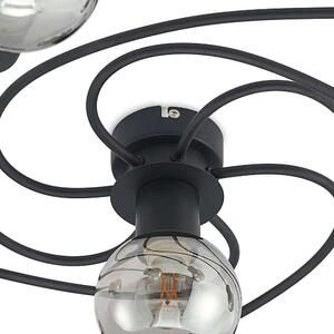 Lindby - Ciala 7 Lampa Sufitowa Black/Smoke Lindby