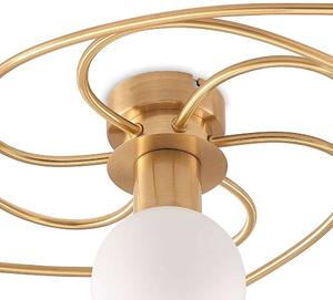 Lindby - Ciala 7 Lampa Sufitowa Brass/Opal Lindby