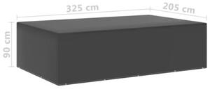 Pokrowce na meble ogrodowe, 2 szt., 12 oczek, 325x205x90 cm