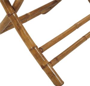 Stolik ogrodowy bambusowy 70 x 70 cm składany stolik kawowy bistro Molise Beliani