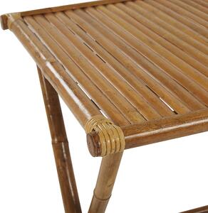 Zestaw mebli balkonowych bambusowy składne krzesła i stolik Molise Beliani