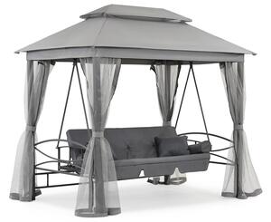 Huśtawka ogrodowa metalowa Nicea Premium Garden Point szara