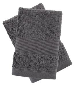 Ciemnoszare bawełniane ręczniki frotte zestaw 2 szt. 30x30 cm Anti-Bacterial – Catherine Lansfield