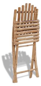 Składane krzesła ogrodowe, 2 szt., bambusowe