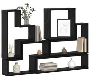 Półka ścienna z drewna w kolorze czarnego dębu - minimalistyczny design do eleganckiego przechowywania