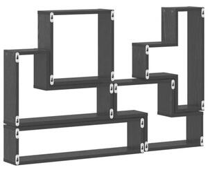 Półka ścienna z drewna w kolorze czarnego dębu - minimalistyczny design do eleganckiego przechowywania