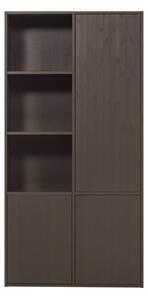 Ciemnobrązowa szafka modułowa z litego drewna sosnowego 108x215 cm Meggy – WOOOD